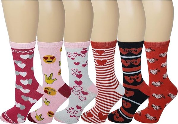6 Pairs Women Colorful Fancy Crazy Design Soft & Stretchy - Image 2